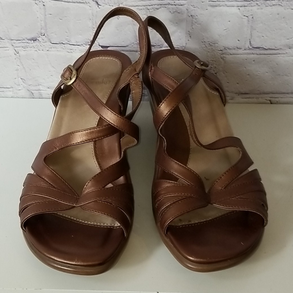 Holiday Metallic Copper Dansko Sandals Shoes